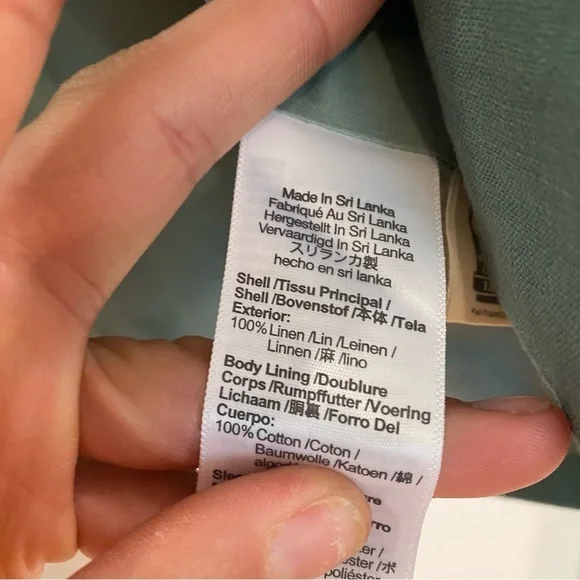 Madewell | The Larsen Blazer 100% Linen In Trellis Green Size S New - Picture 5 of 8